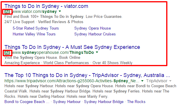 How PPC Appears in Web Search