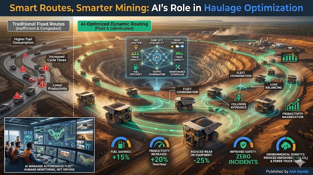Smart Routes, Smarter Mining: AI's Role in Haulage Optimization