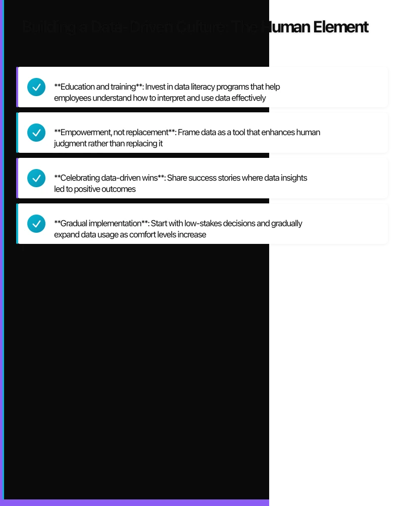 Building a Data-Driven Culture: The Human Element Infographic
