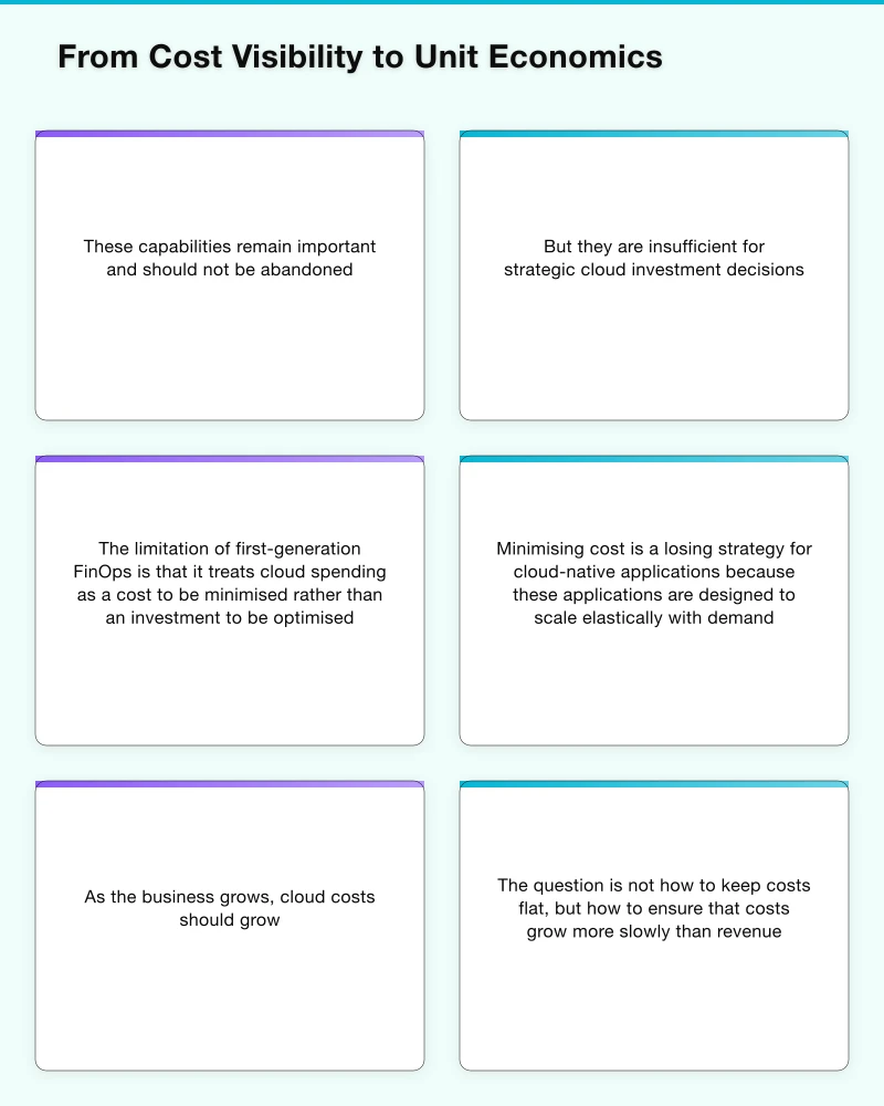 From Cost Visibility to Unit Economics Infographic