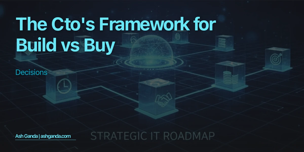 The CTO's Framework for Build vs Buy Decisions