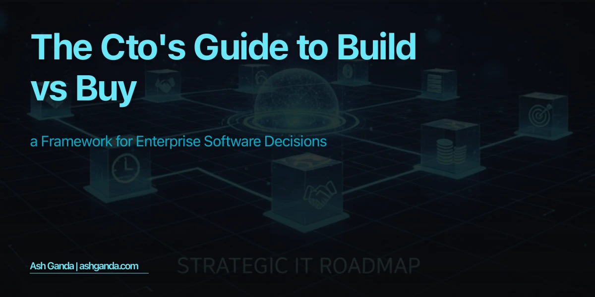 The CTO's Guide to Build vs Buy: A Framework for Enterprise Software Decisions