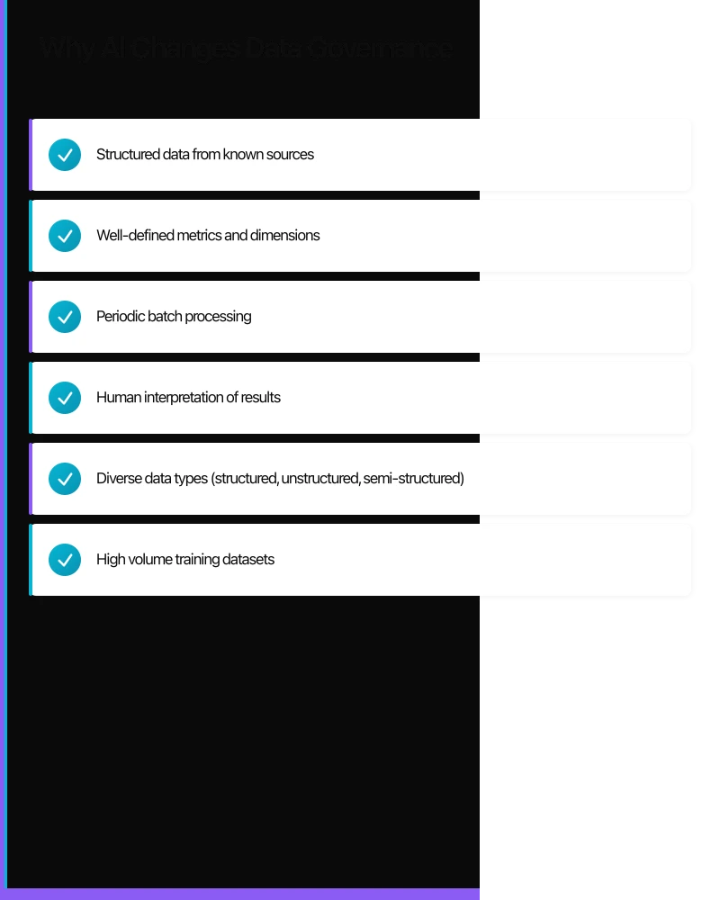 Why AI Changes Data Governance Infographic