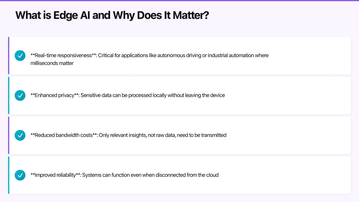 What is Edge AI and Why Does It Matter? Infographic