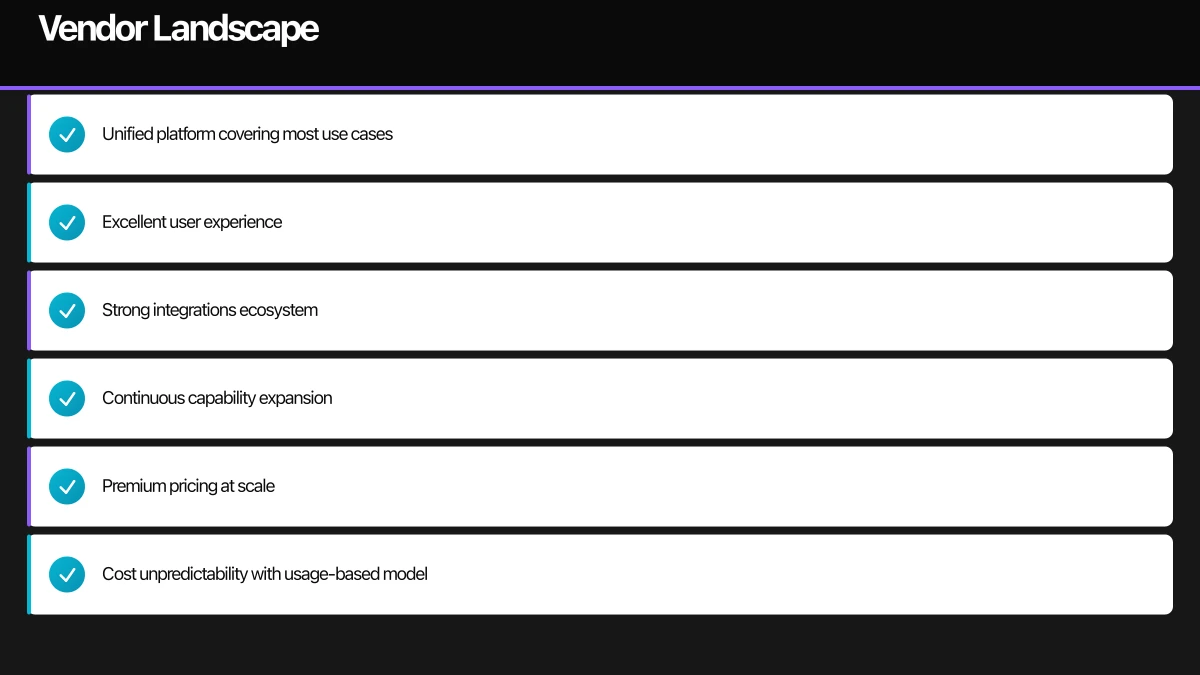 Vendor Landscape Infographic