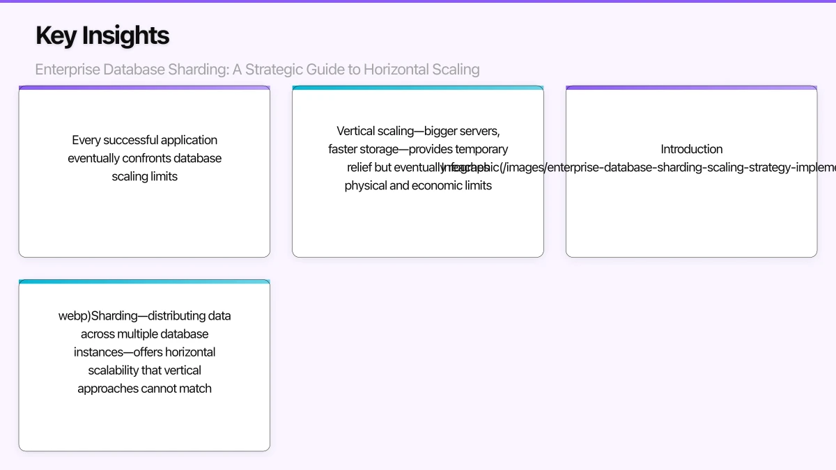 When Sharding Becomes Necessary Infographic