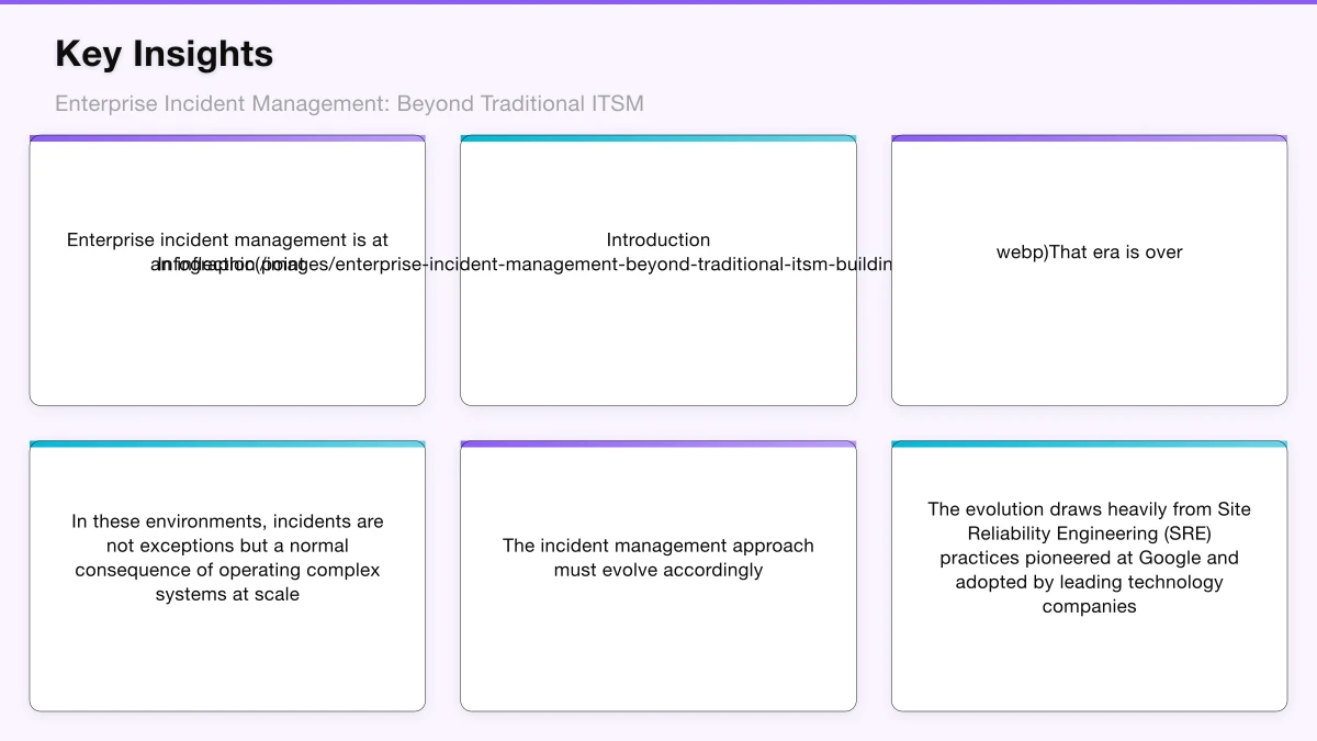 The Limitations of Traditional ITSM Incident Management Infographic