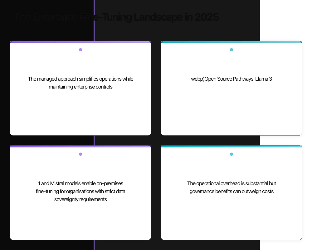 The Enterprise Fine-Tuning Landscape in 2025 Infographic