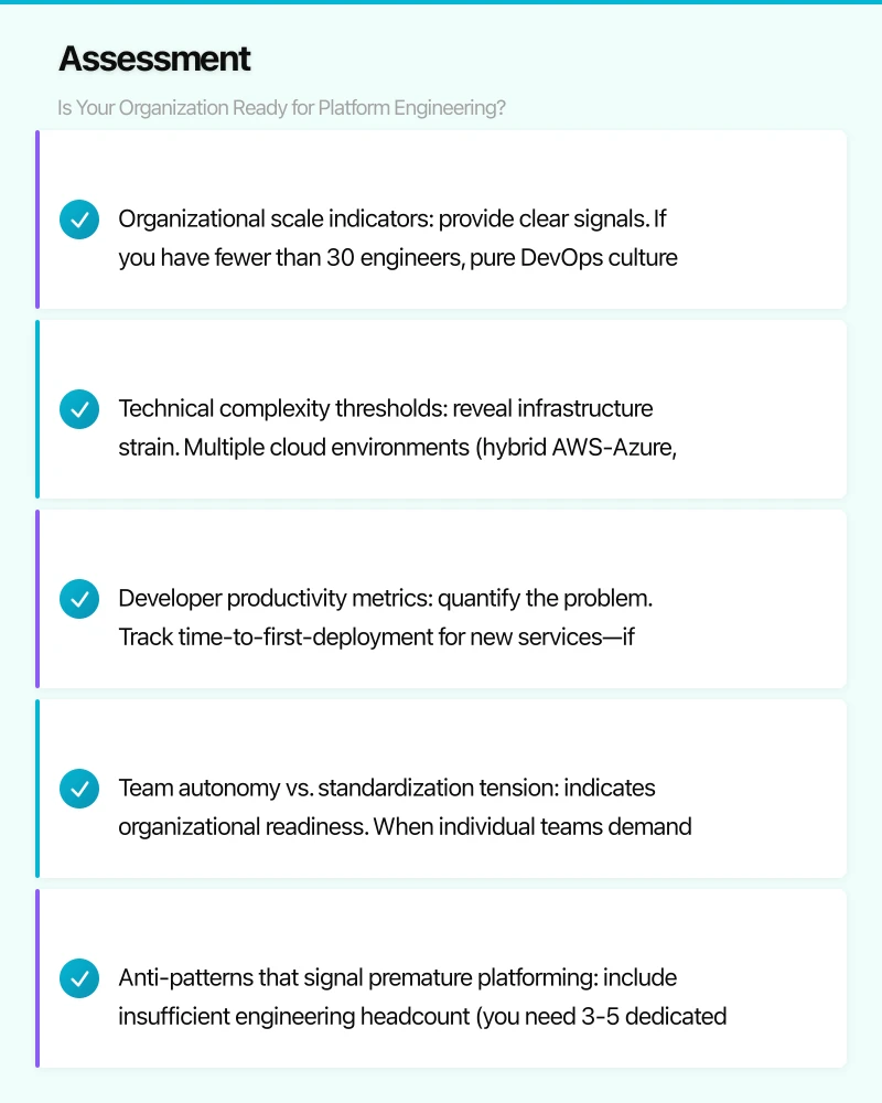 Assessment: Is Your Organization Ready for Platform Engineering? Infographic