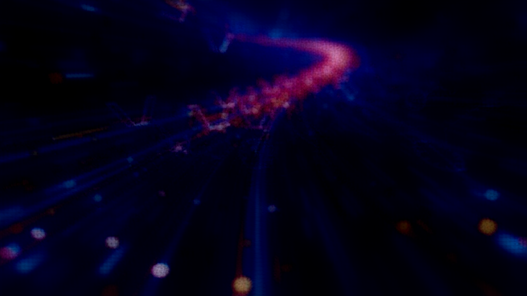 High-speed data flow visualization showing real-time data processing