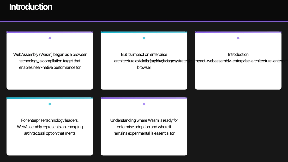 WebAssembly Beyond the Browser Infographic