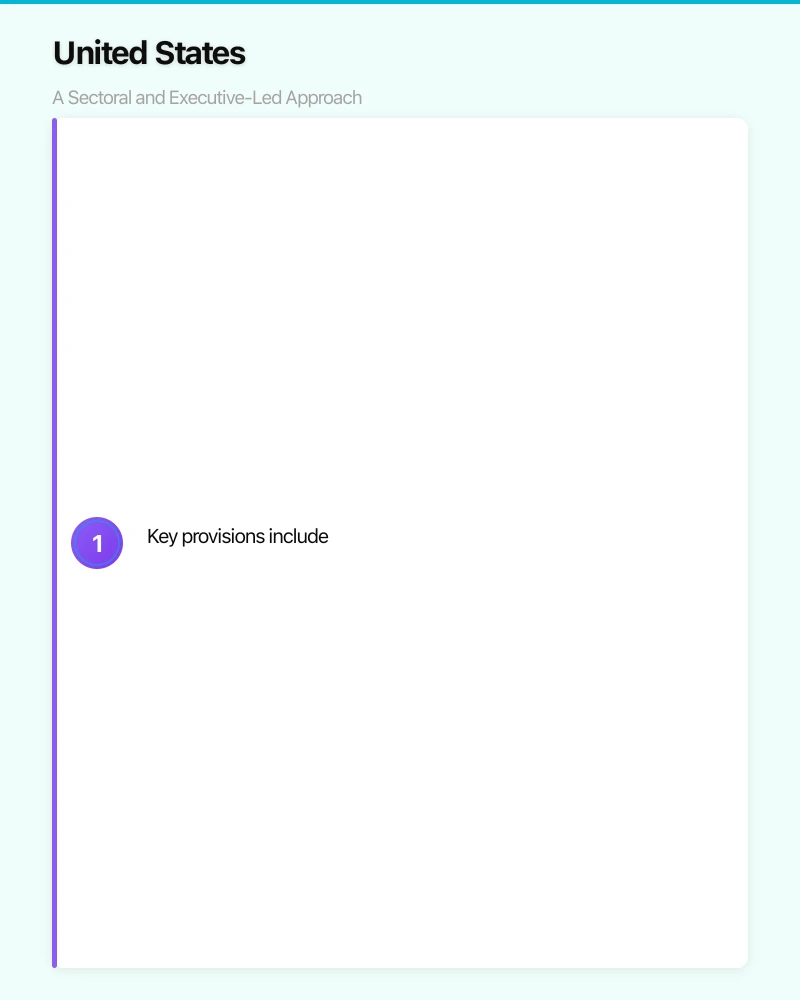 United States: A Sectoral and Executive-Led Approach Infographic