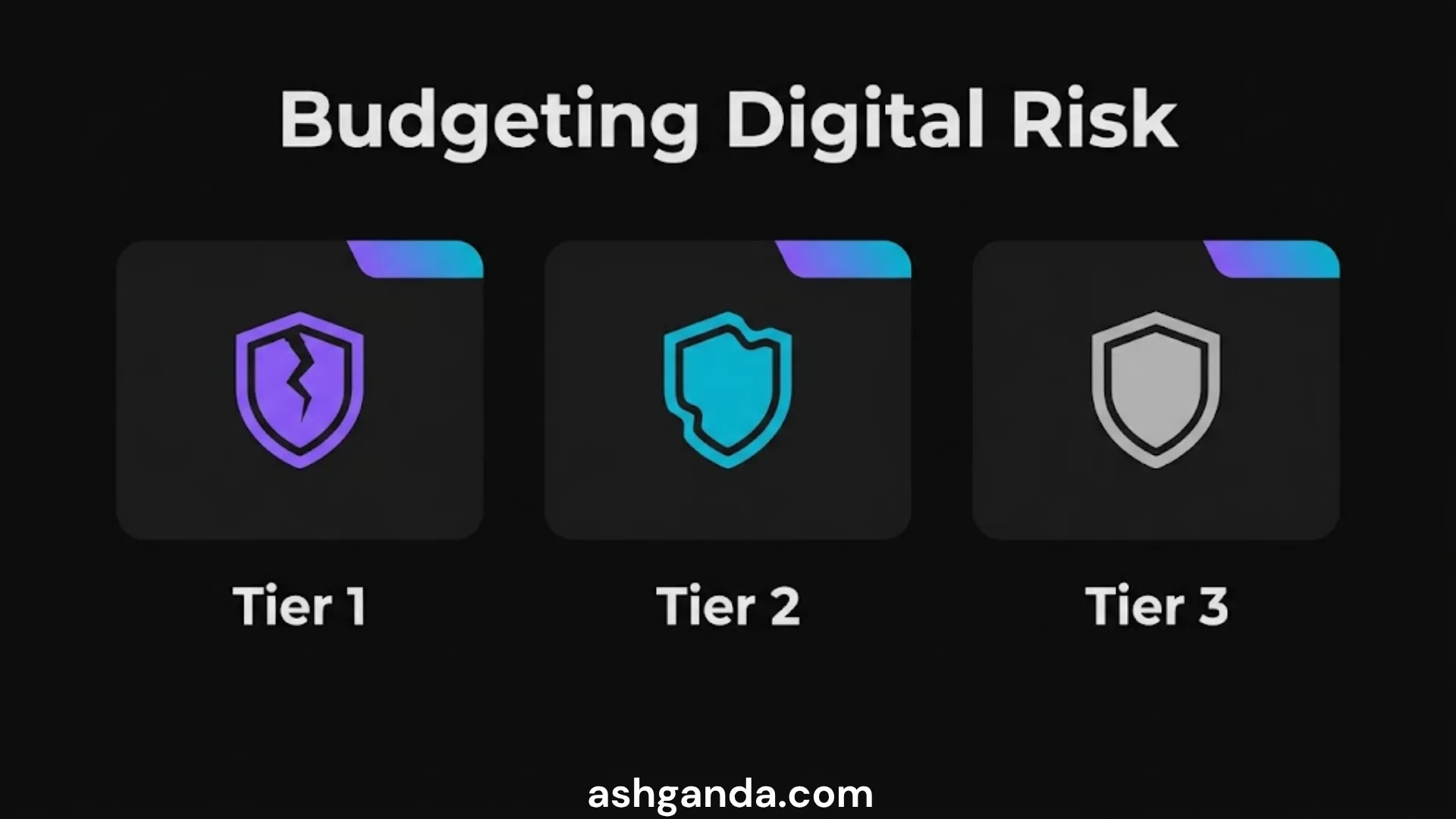 Budgeting digital risk across three tiers.